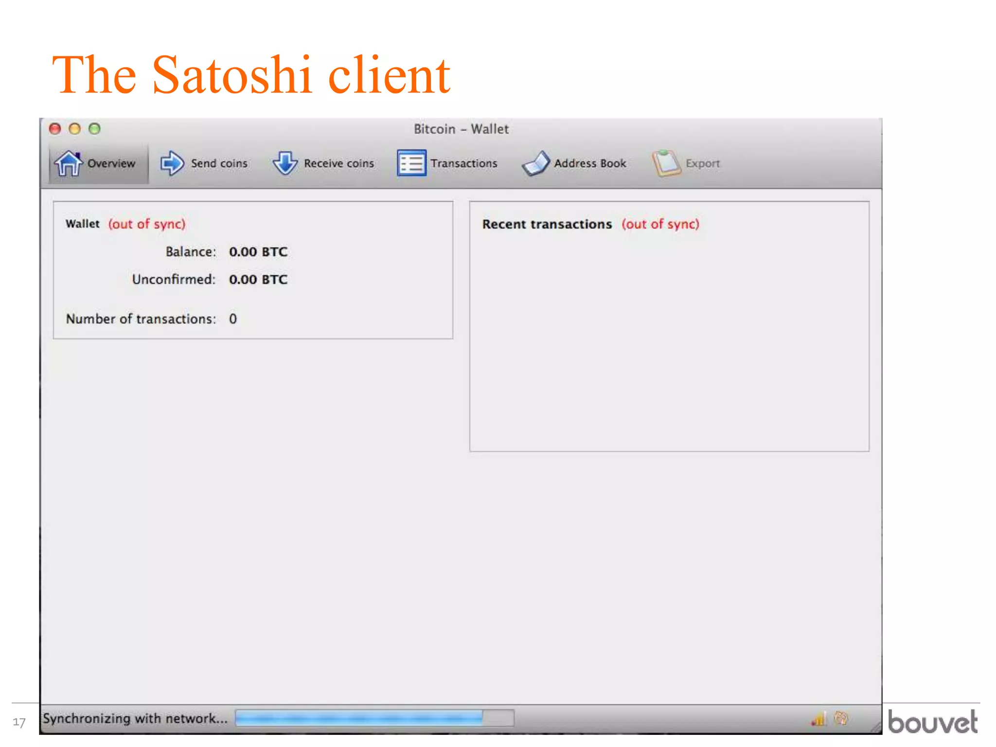 The Satoshi client
17
 
