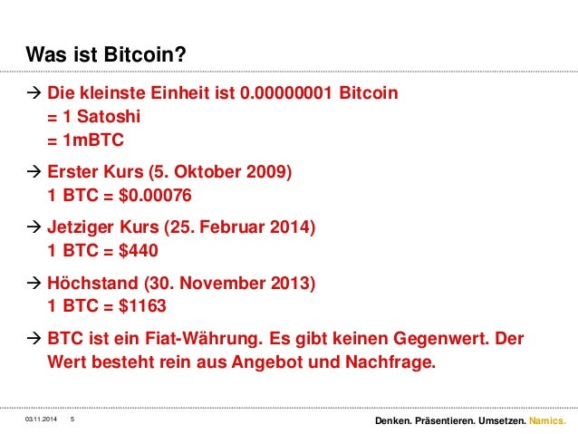 Bitcoin Kleinste Einheit Bitcoin Kleinste Einheit