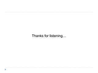 Thanks for listening…
 