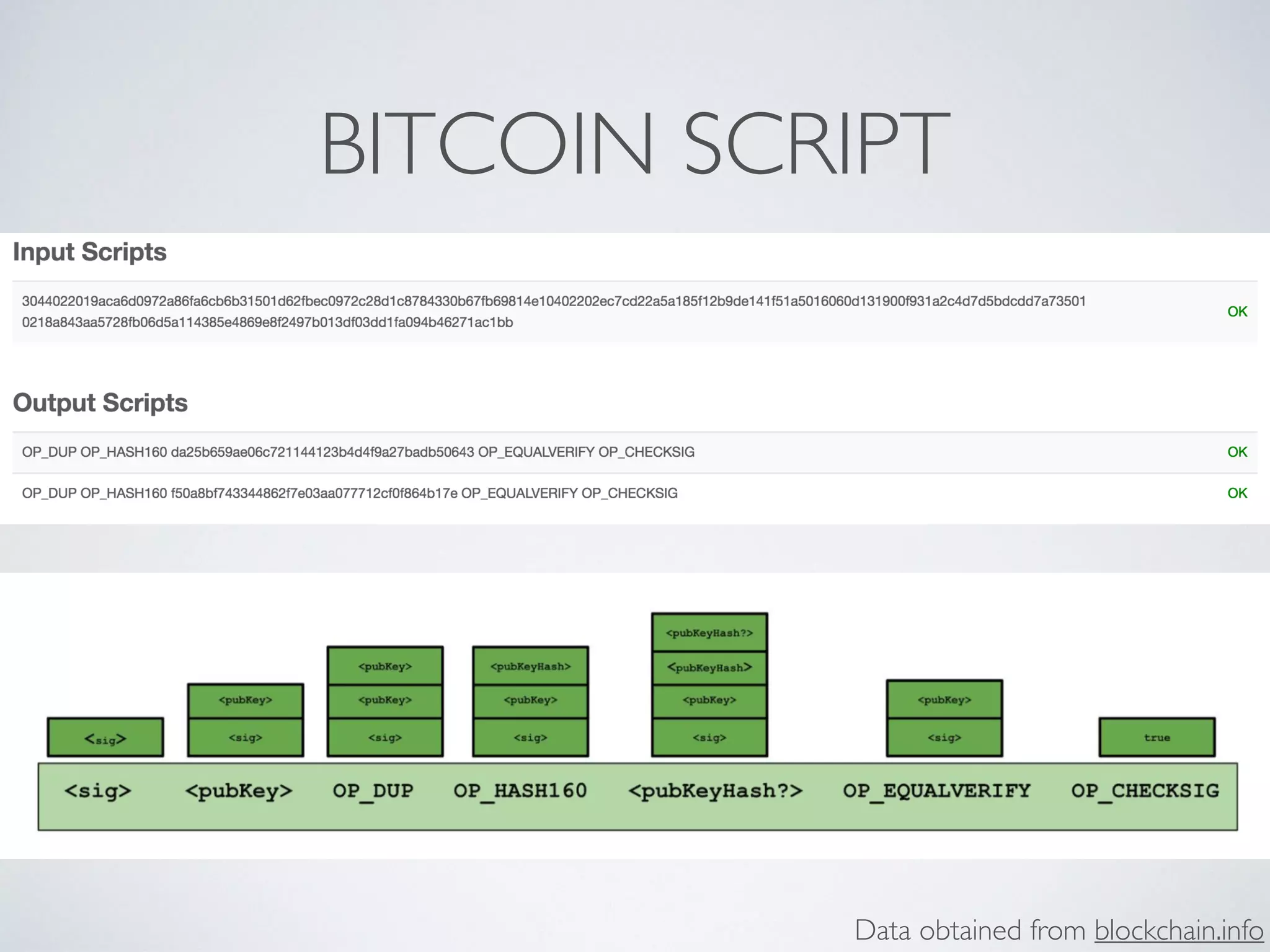 BITCOIN SCRIPT
Data obtained from blockchain.info
 