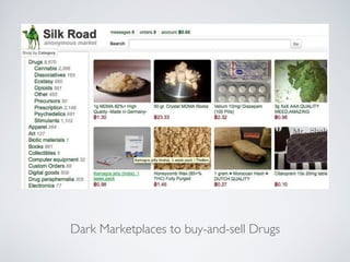 Dark Marketplaces to buy-and-sell Drugs
 