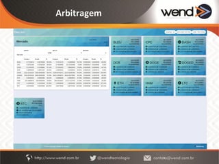 Arbitragem
Projeto pessoal – análise da Bleutrade
 