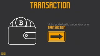 TRANSACTION
Votre portefeuille va générer une
transaction
 