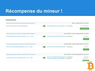 Récompense du mineur !
 