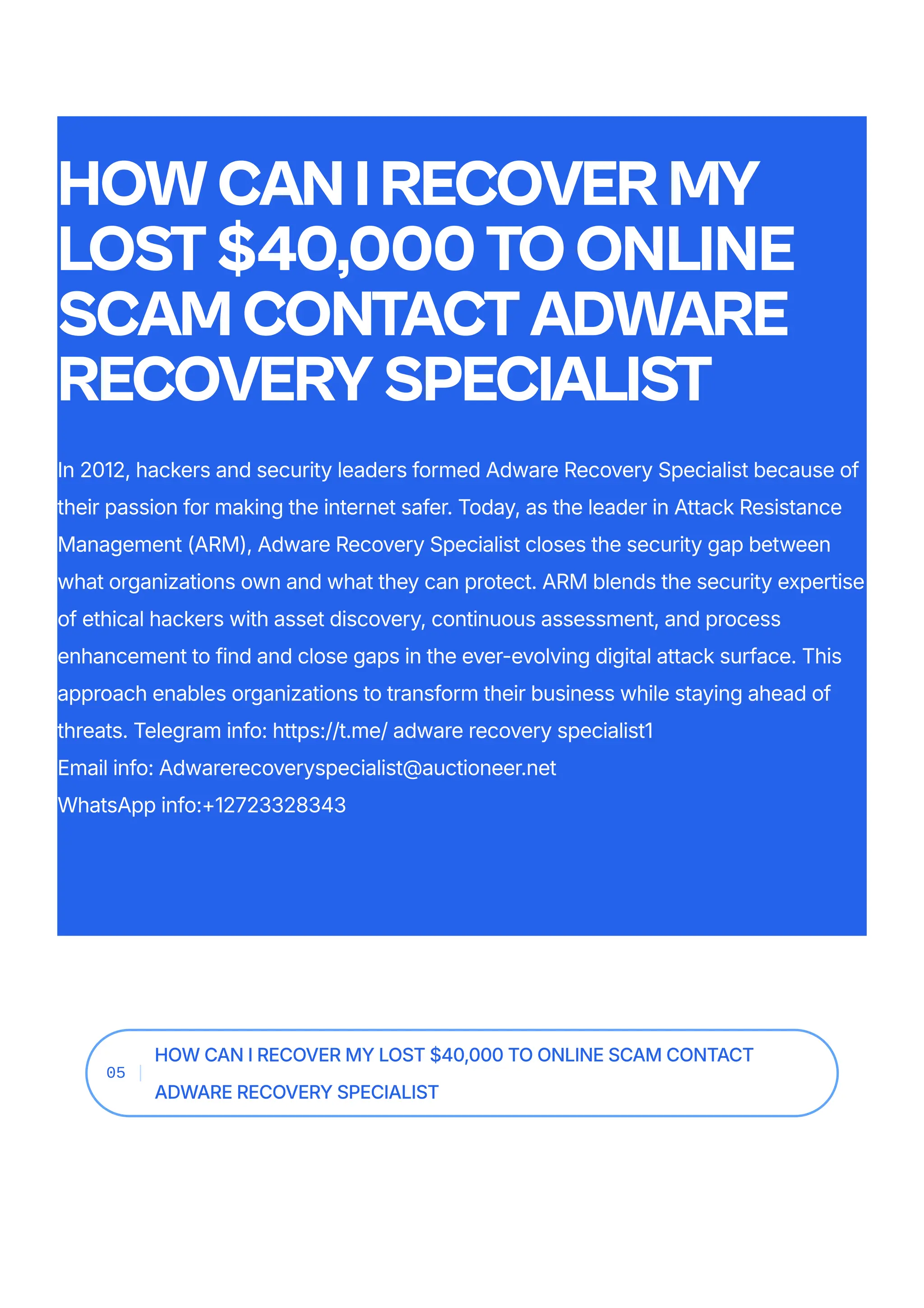 HOW TO FIND A LEGITIMATE CRYPTO RECOVERY HIRE ADWARE RECOVERY SPECIALIST |  PDF