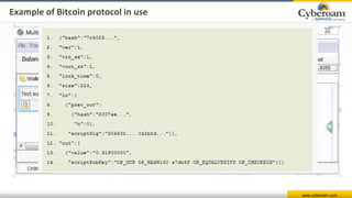 www.cyberoam.com
Example of Bitcoin protocol in use
 