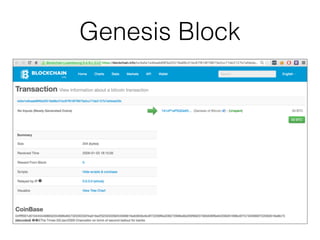 Genesis Block
 
