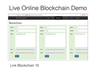 Link Blockchain 10
Live Online Blockchain Demo
 
