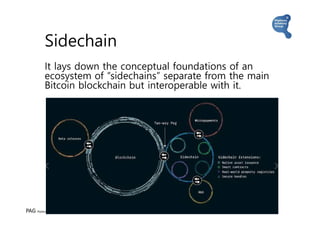 PAG Platform Advisory Group
Sidechain
It lays down the conceptual foundations of an
ecosystem of “sidechains” separate fro...