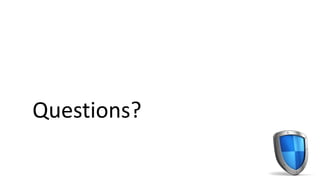 Questions?
 