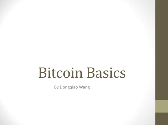 Bitcoin basics | PPT