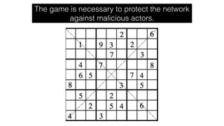 The game is necessary to protect the network
against malicious actors.
 