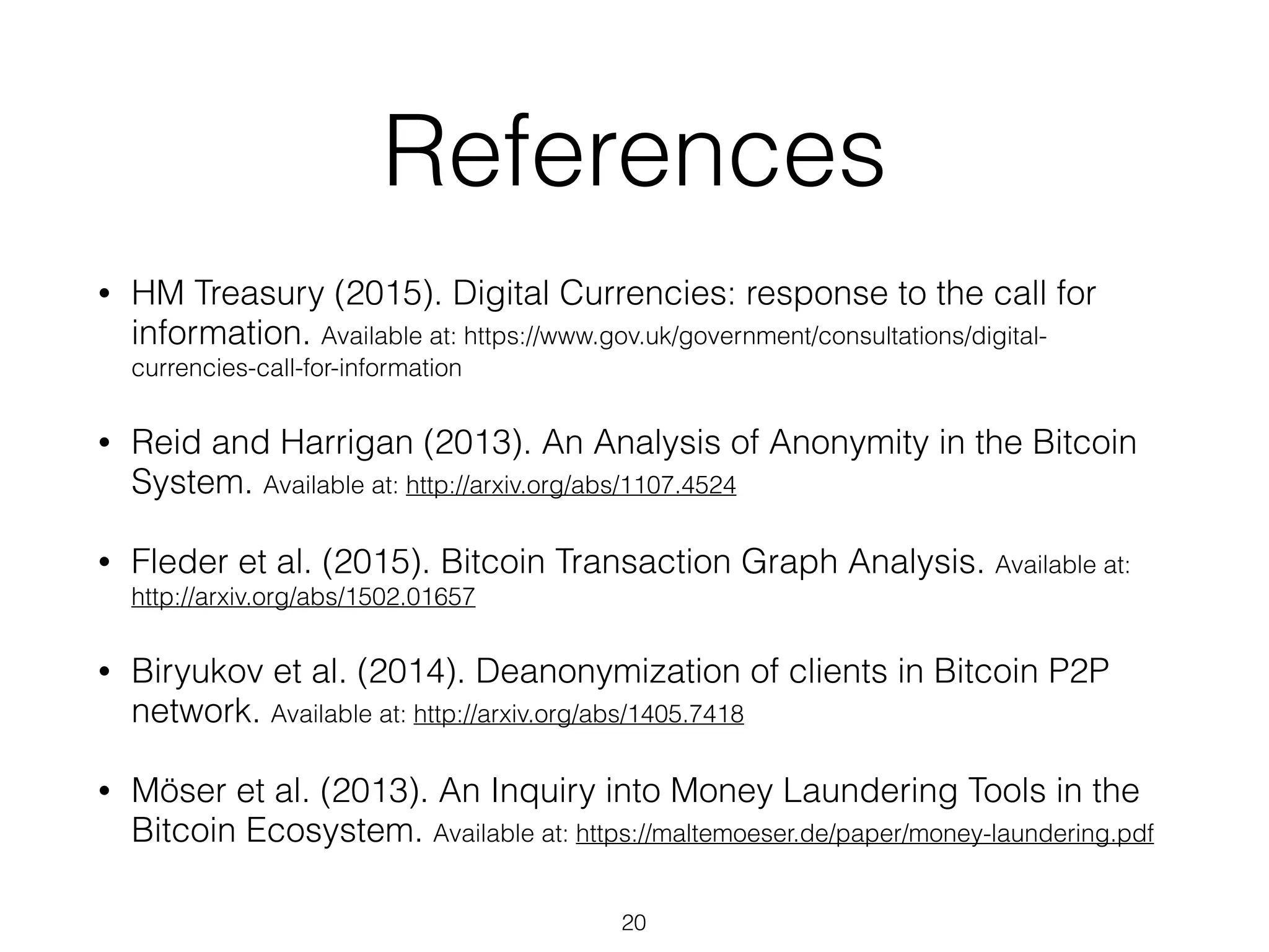 BITCOIN - De-anonymization and Money Laundering Detection Strategies | PDF