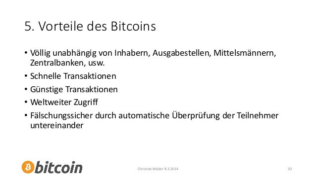Bitcoin Vorteile Bitcoin Vorteile
