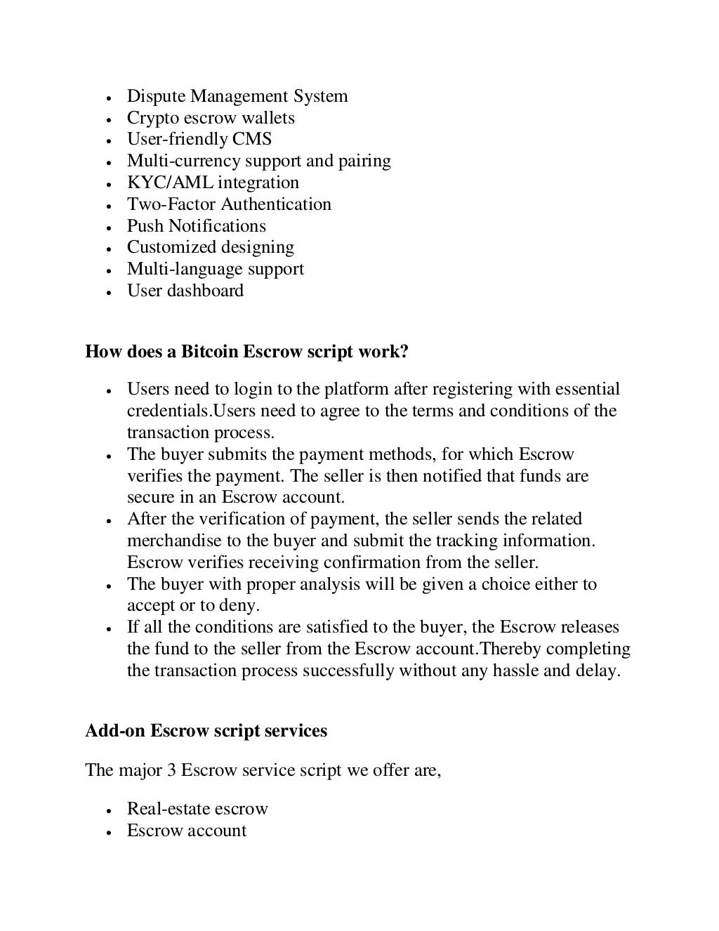 Bitcoin Escrow Script | PDF