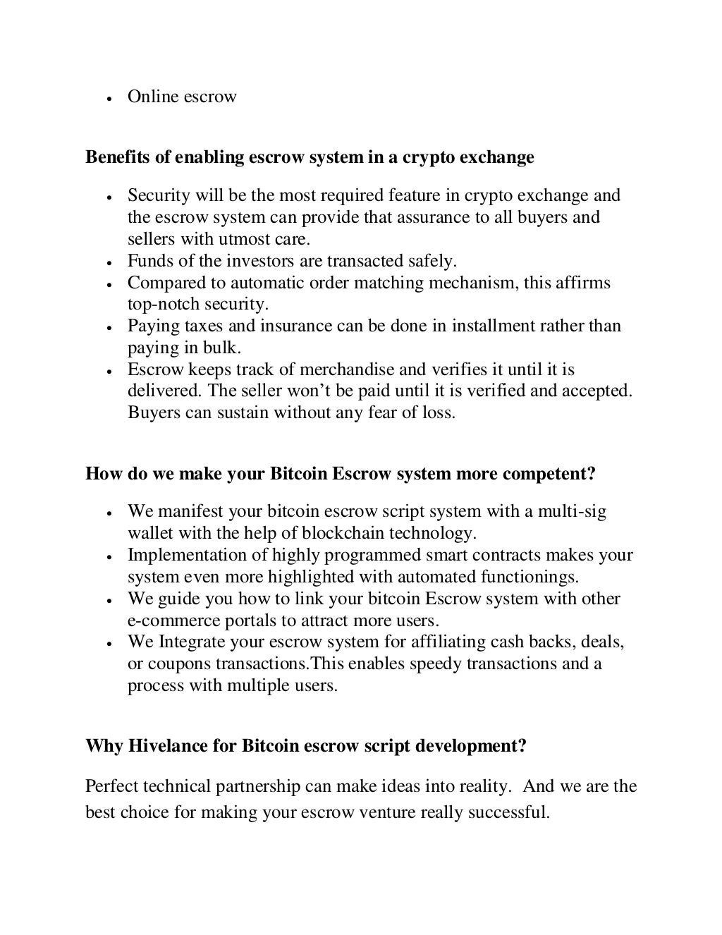 Bitcoin Escrow Script | PDF