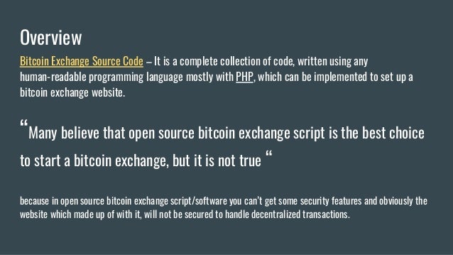 Bitcoin Exchange Source Code - 