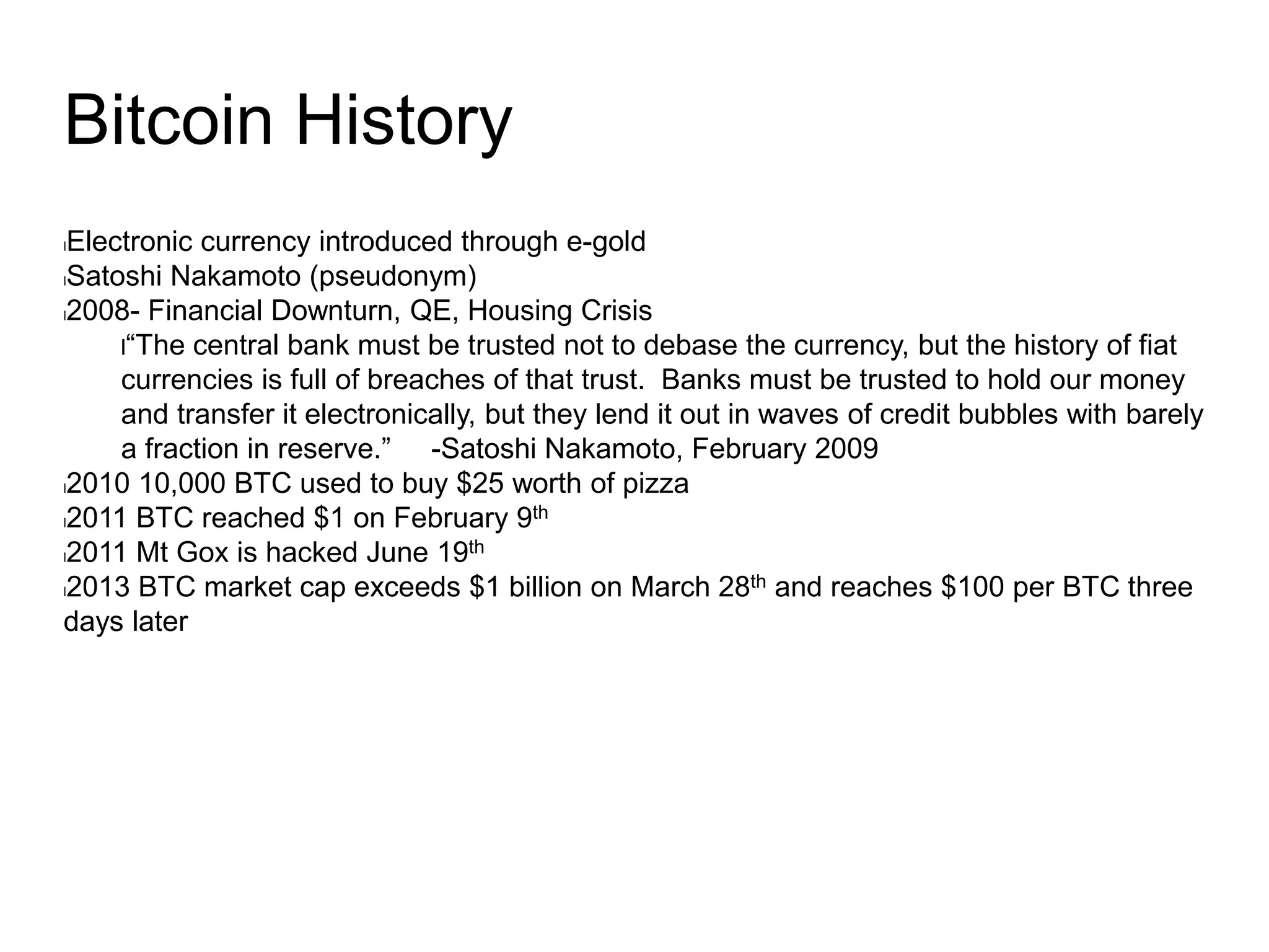 General Information for Bitcoin beginners | PPTX