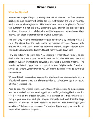 Bitcoin for beginners | PDF
