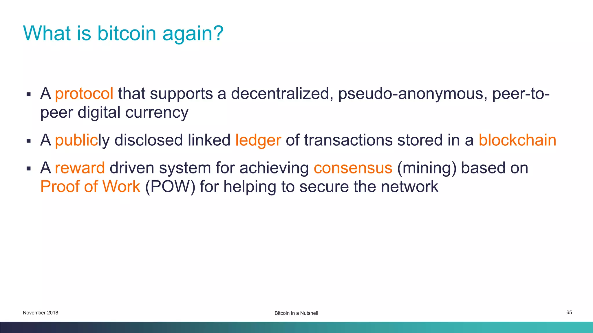 Bitcoin in a Nutshell | PDF