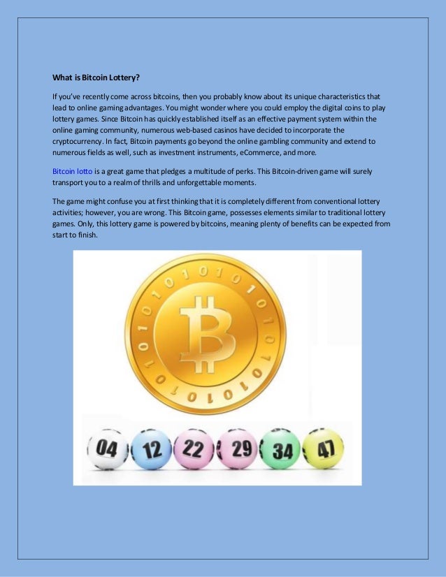 Bitcoin Lottery Taking Over The Realm Of Online Gaming - 