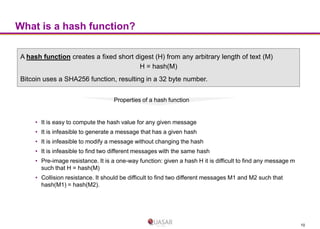 What is a hash function?
A hash function creates a fixed short digest (H) from any arbitrary length of text (M)
H = hash(M...