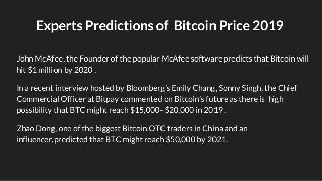 Bitcoin Price Prediction 2019 - 