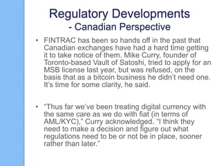 Bitcoin regulatory development