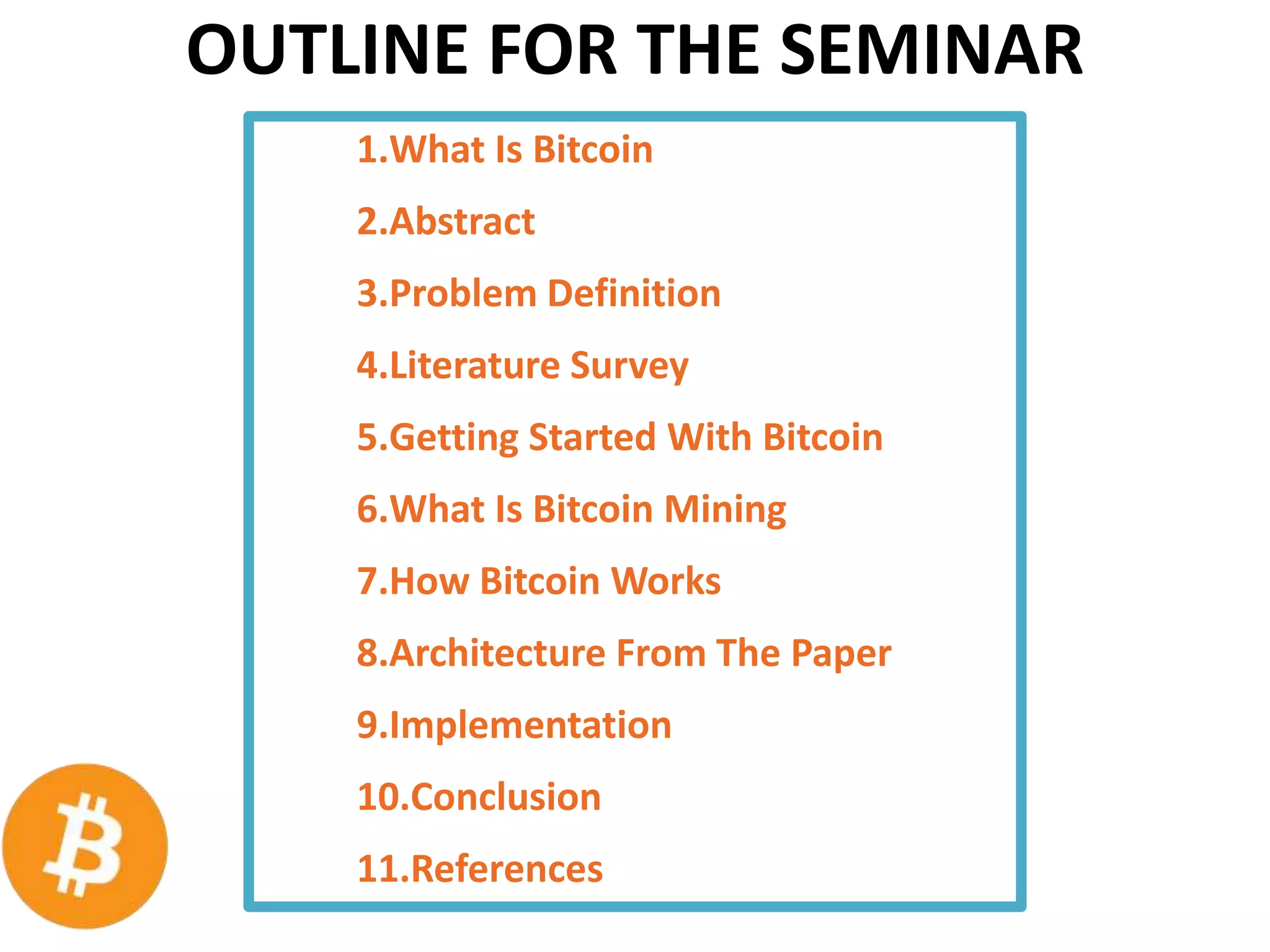 Bitcoin: A Peer-to-Peer Electronic Cash System | PPTX