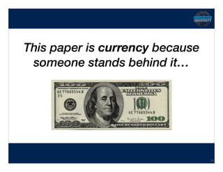 Hidden Transcript
This paper is currency because
someone stands behind it…
10
 