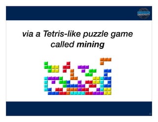 Hidden Transcript
via a Tetris-like puzzle game 
called mining
29
 