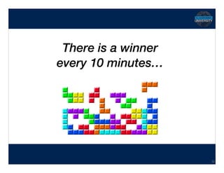 Hidden Transcript
There is a winner 
every 10 minutes…
30
 