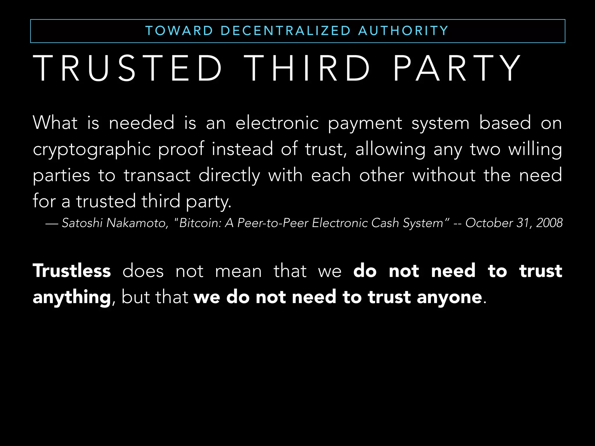 T O WA R D B I T C O I N
T H E G R E Y M E TA L M E TA P H O R ( 1 )
As a thought experiment, imagine there was a base metal as
scarce as gold but with the following properties:
T H E F I R S T D I G I TA L G O O D T H AT C A N N O T B E R E P L I C AT E D .
 