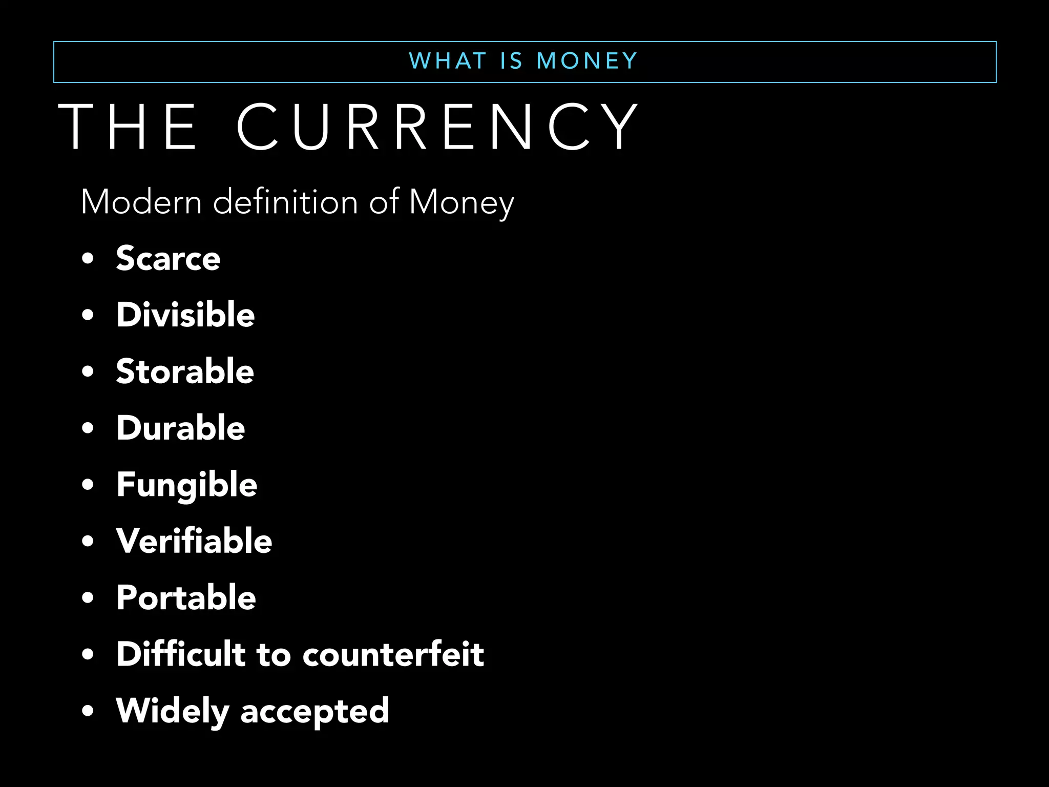 B L O O M B E R G P O L L
According to a recent Bloomberg poll, only
42% of Americans correctly identified
Bitcoin as a virtual currency. 6% thought it
was an iPhone app. (2014)
 