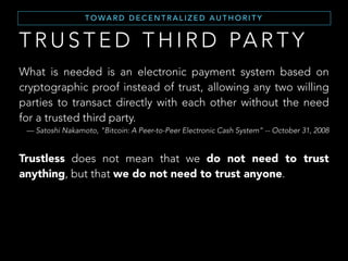 T O WA R D B I T C O I N
T H E G R E Y M E TA L M E TA P H O R ( 1 )
As a thought experiment, imagine there was a base metal as
scarce as gold but with the following properties:
T H E F I R S T D I G I TA L G O O D T H AT C A N N O T B E R E P L I C AT E D .
 