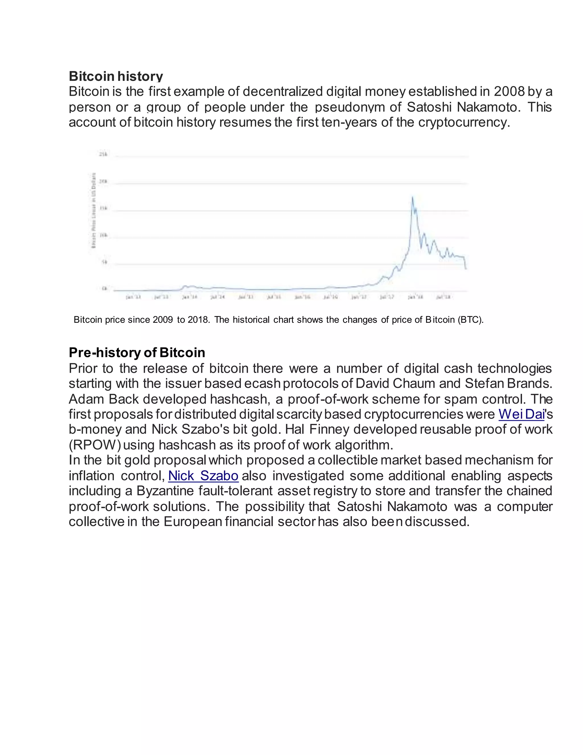 Bitcoin history | DOCX
