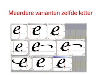 Meerdere varianten zelfde letter
 