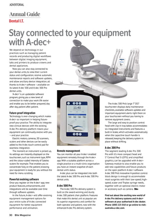 Stay Connected to your equipment with A-dec+ | PDF