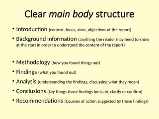 Report. Body writing a report types of report newspaper | PPTX