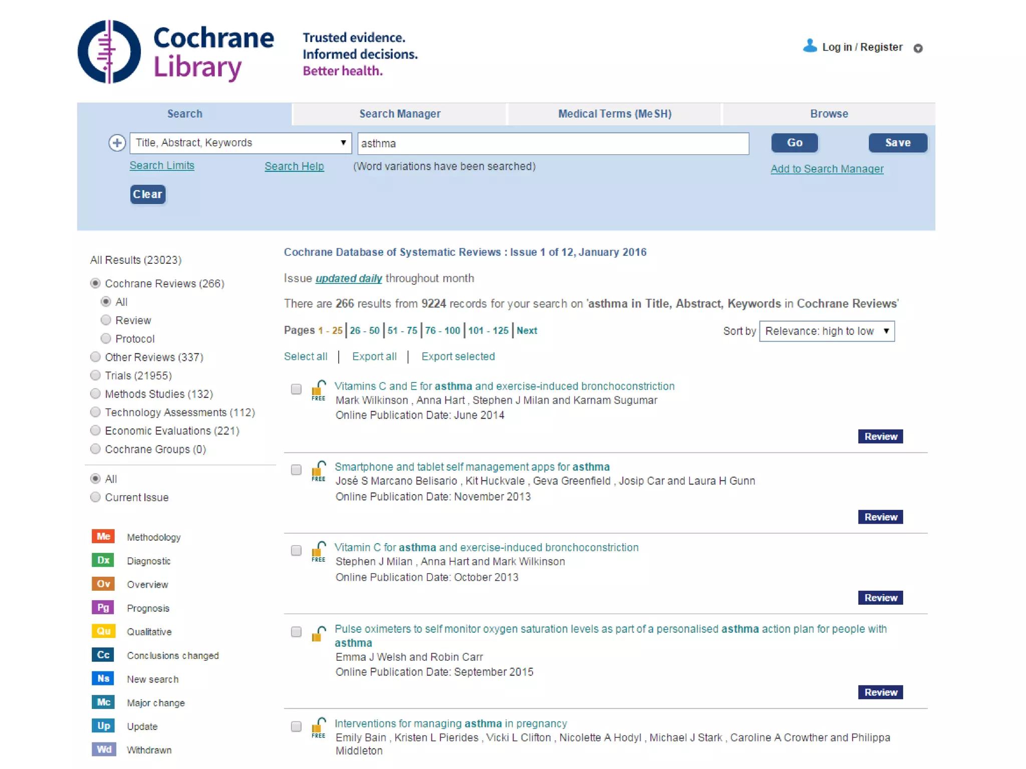 The Cochrane Library
 