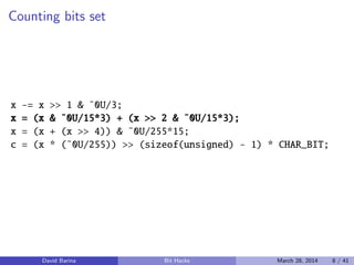Bit Twiddling Hacks: Integers | PDF
