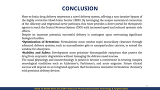 Nose to Brain Drug Delivery (Advancement 2026) | PPTX