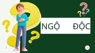 NGỘ ĐỘC
PHOSPHO?
 