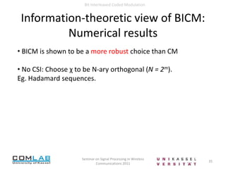  If a1 and a2 are assumed to be correct, then a3 can be determined if a decision can be made as to which diagonal symbol has been received, and a symbol distance the same as that of BPSK will be obtainedFig : 16QAM Symbol arrangement chart with Set Partitioning