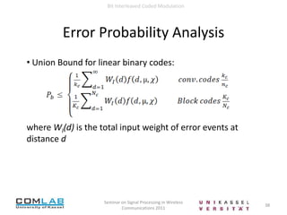  Modulator, modeled by a labeling map μand a signal set χ, i.e., a finite set of points in the complex N-dimensional Euclidean space CN