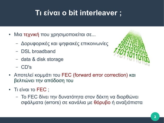 Bit interleaver presentation | PDF