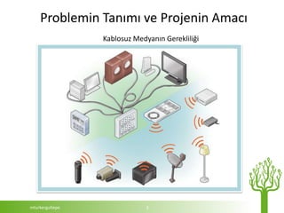 Problemin Tanımı ve Projenin Amacı
                 Kablosuz Medyanın Gerekliliği




mturkergultepe                3
 