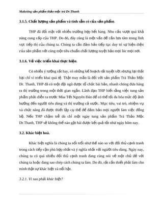Bài tiểu luận marketing marketing sản phẩm trà thảo mộc dr.thanh