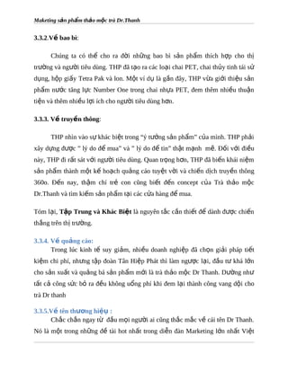 Bài tiểu luận marketing marketing sản phẩm trà thảo mộc dr.thanh