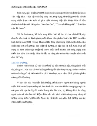 Bài tiểu luận marketing marketing sản phẩm trà thảo mộc dr.thanh